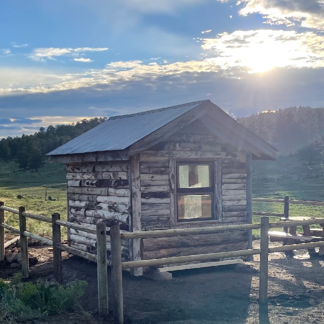 cabin-style shed delivered to site